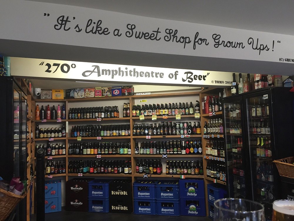 The Hopwater Cellar on Bridge Street, Newcastle-under-Lyme — bottle shop frontage